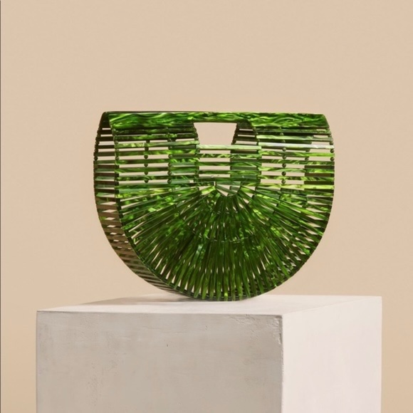 Cult Gaia Green Small Malachite Acrylic Ark Bag New In Box